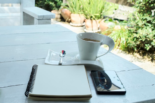 Appointment notebook and tea