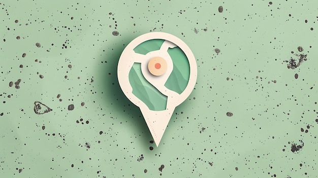 Map marker on green background